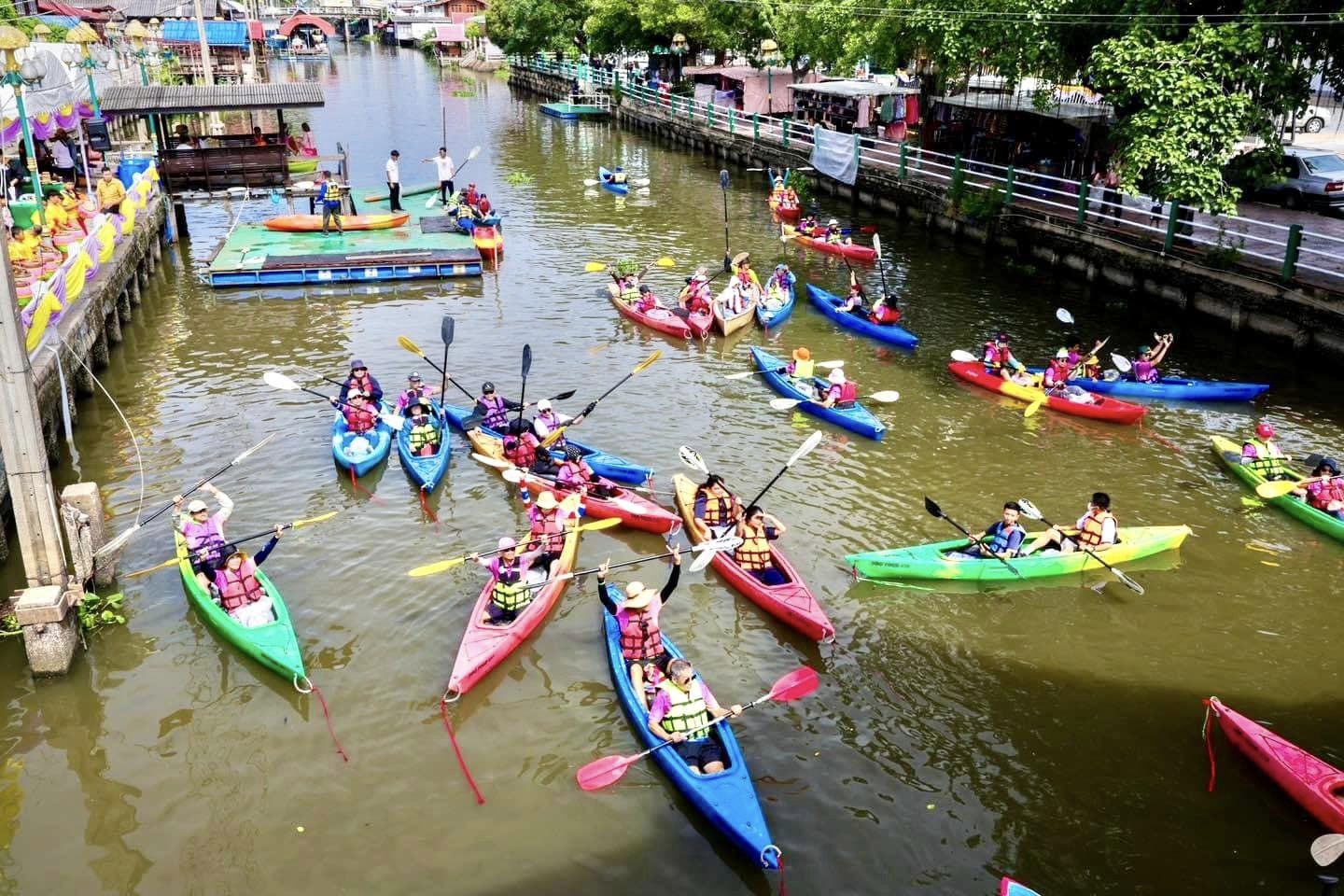 พายเรือคายัค รักษ์ลำคลองพระพิมล ไทรน้อย จ.นนทบุรี