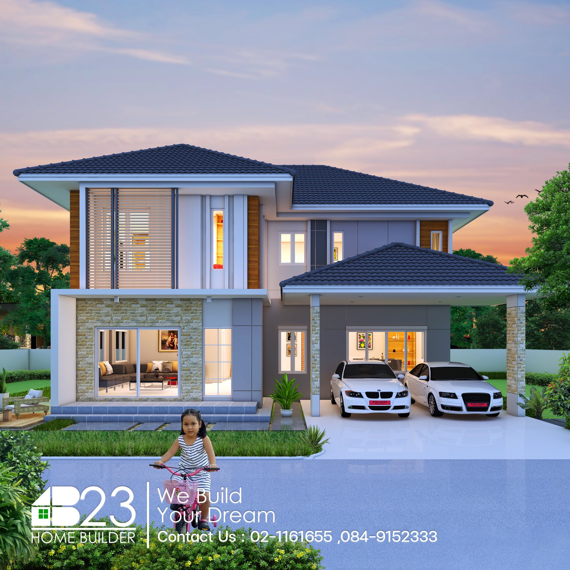 การสร้างบ้าน จะเป็นเรื่องง่าย เมื่อคุณเลือกสร้างกับเรา B23 Home Builder