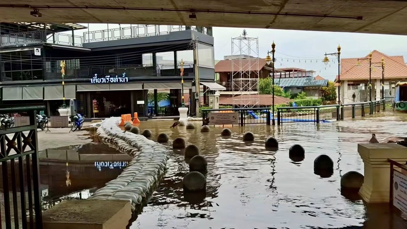 สถานการณ์แม่น้ำเจ้าพระยา ระดับน้ำขึ้นสูง