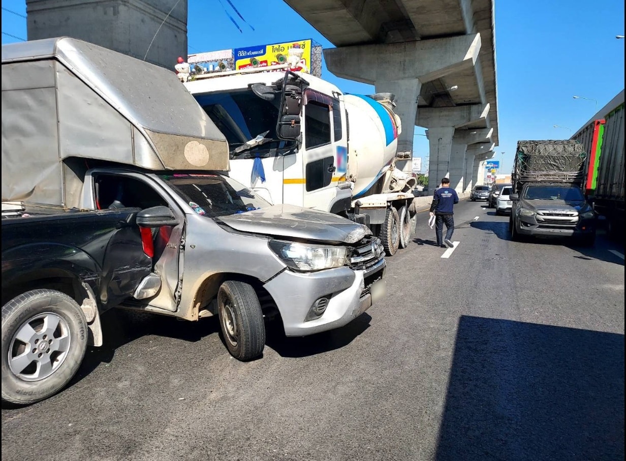 อุบัติเหตุ ถนนกาญจนาภิเษก ขาเข้า จากซ.จันทร์ทองเอี่ยม