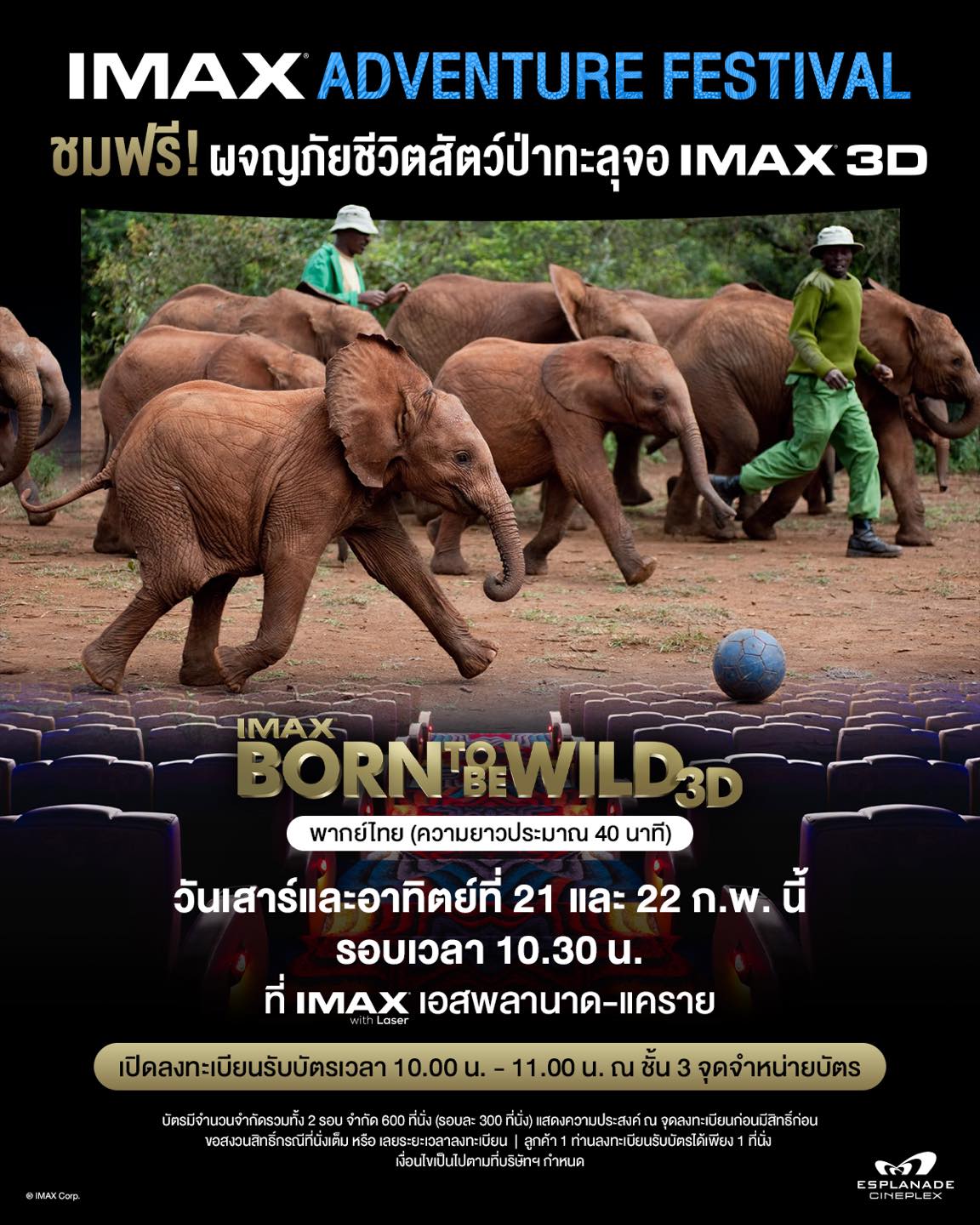 ดูหนังฟรี IMAX 3D วันหยุดนี้พาเจ้าตัวเล็ก มาผจญภัยในโลกกว้างกับพี่ช้างและเพื่อนสัตว์ป่ากัน