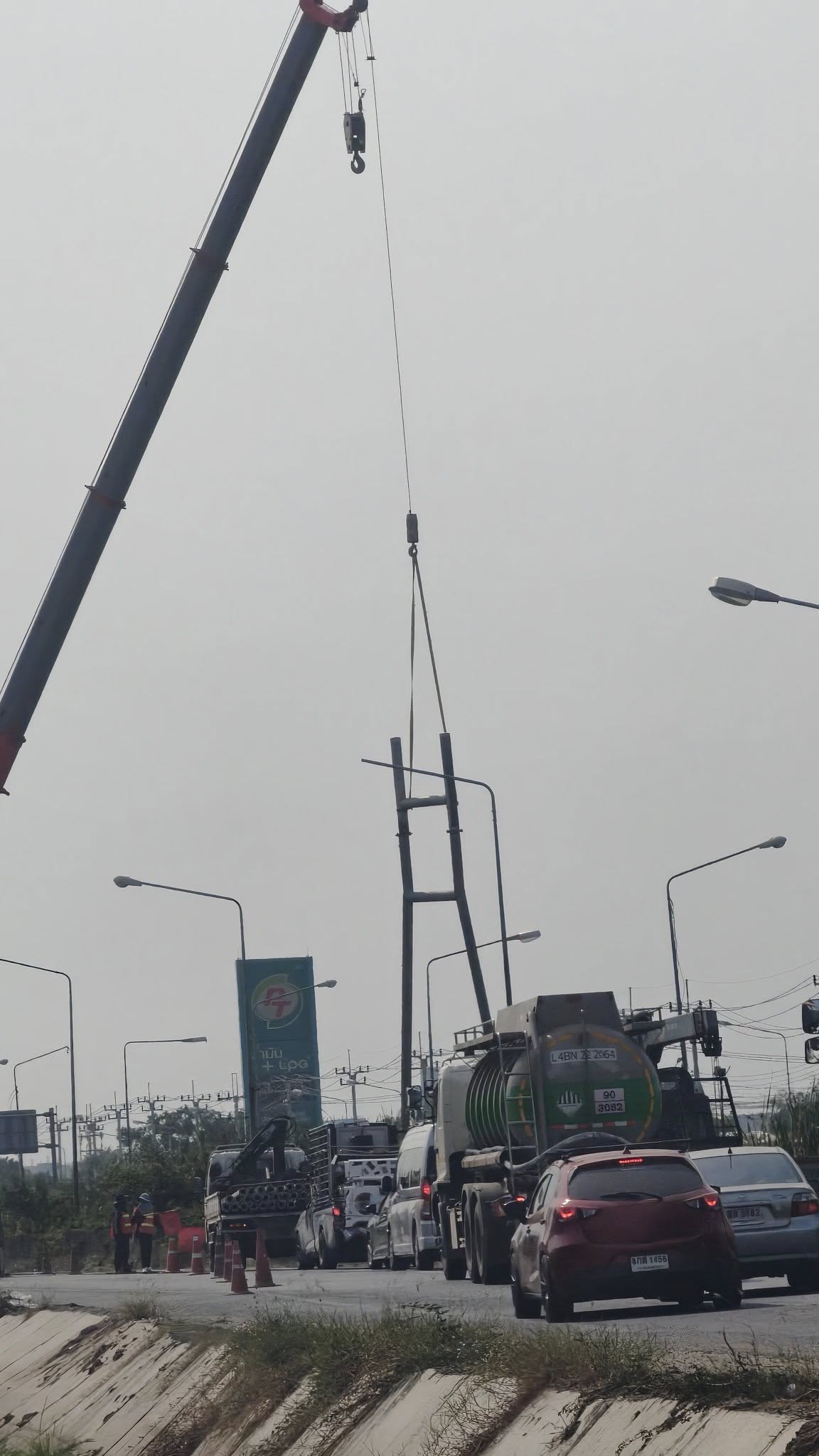 หลีกเลี่ยงรถติดยาวแล้ว ถนนเส้น 340 บางบัวทอง-สุพรรณบุรี ฝั่งขาเข้า