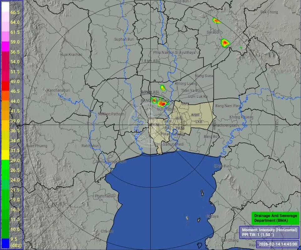 ว่าแล้วร้อนอบอ้าวสุดๆ ฝน วาเลนไทน์ ฝนตกหนัก – เบา หลายแห่ง นนทบุรี