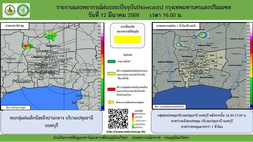 ฝนถล่มหนัก พื้นที่ บางบัวทอง ปากเกร็ด บางใหญ่ 🌧️