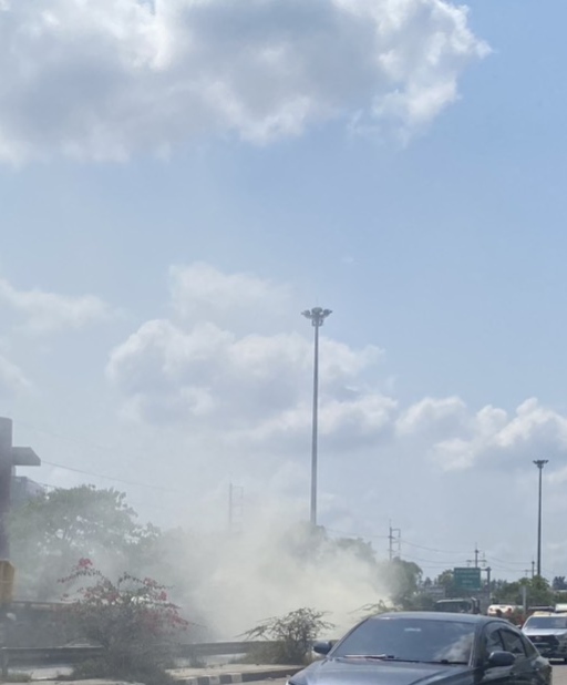 รับแจ้งเหตุเพลิงไหม้รถยนต์ บริเวณใกล้เคียงวัดคงคา