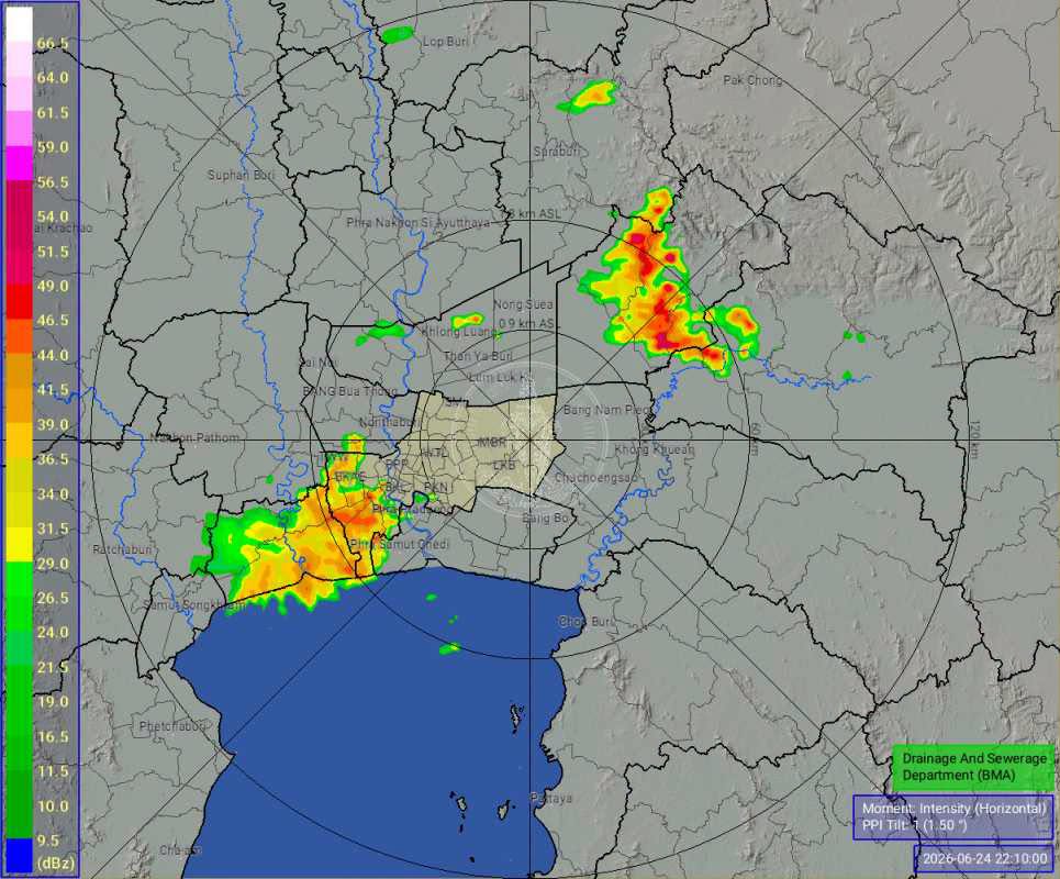 อิจฉาชาวกรุงเทพ คืนนี้ฝนตกนอนหลับสบาย ส่วนชาวนนทบุรี รอลุ้นว่าฝนจะขยายตัวหรือไม่