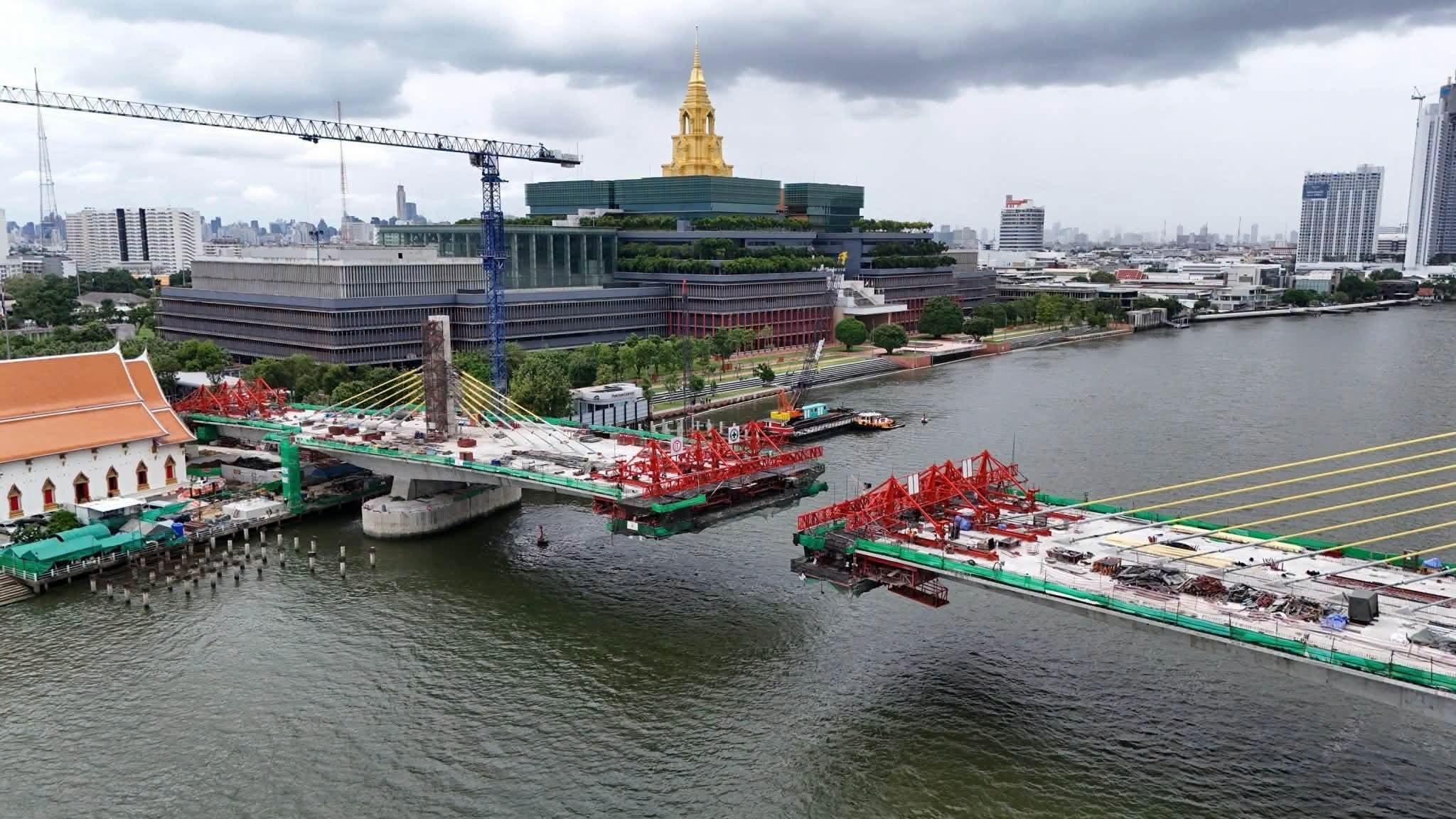 ใกล้ก่อสร้างเสร็จแล้ว สะพานข้ามแม่น้ำเจ้าพระยาแห่งใหม่