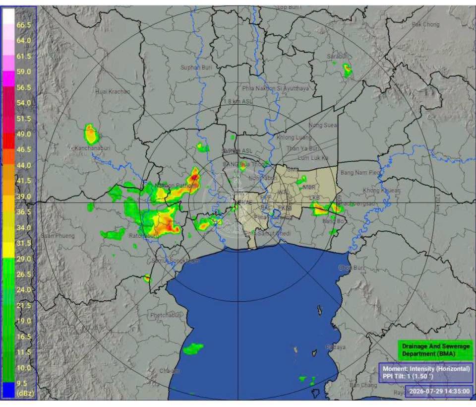 ฝนตกอย่างหนักแถวบางบัวทอง ที่ไหนเป็นไงบ้างจ๊ะ