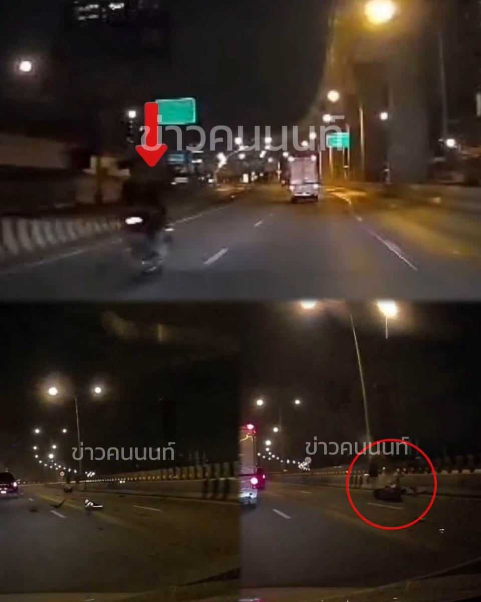 เทวดาตัวน้อย…ซิ่งรถมอไซค์ชนเข้ากับแท๊กซี่ เศษชิ้นส่วนกระจายเต็มพื้น